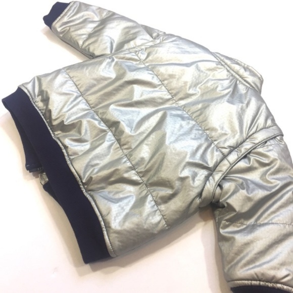 Silver Puffer Jacket by GYMBOREE - Size 12… - Picture 3 of 5